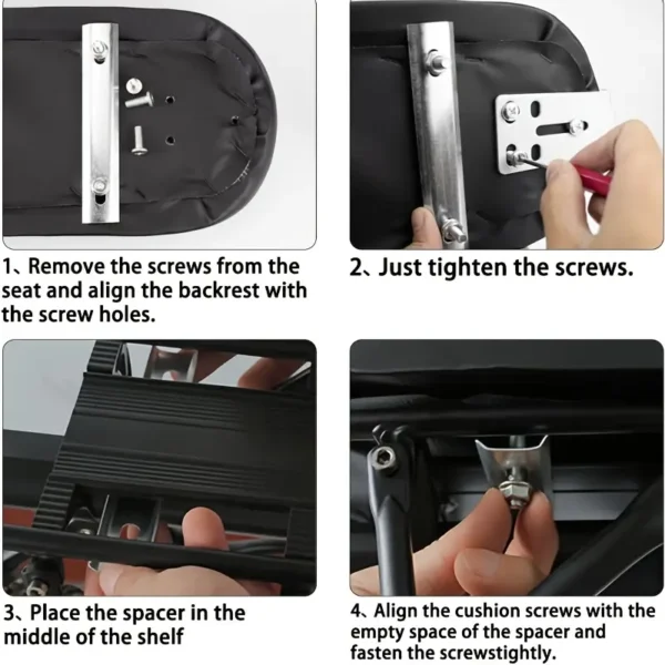 92a1da12-a4f5-4ba1-9405-3f4cd1a4ddb5 Rear Bike Seat Cushion with Backrest